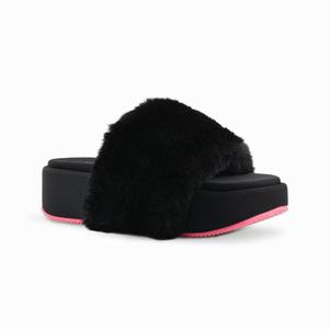 Nine West Rize Platform Slippers - Black - Ireland (SM1592708)